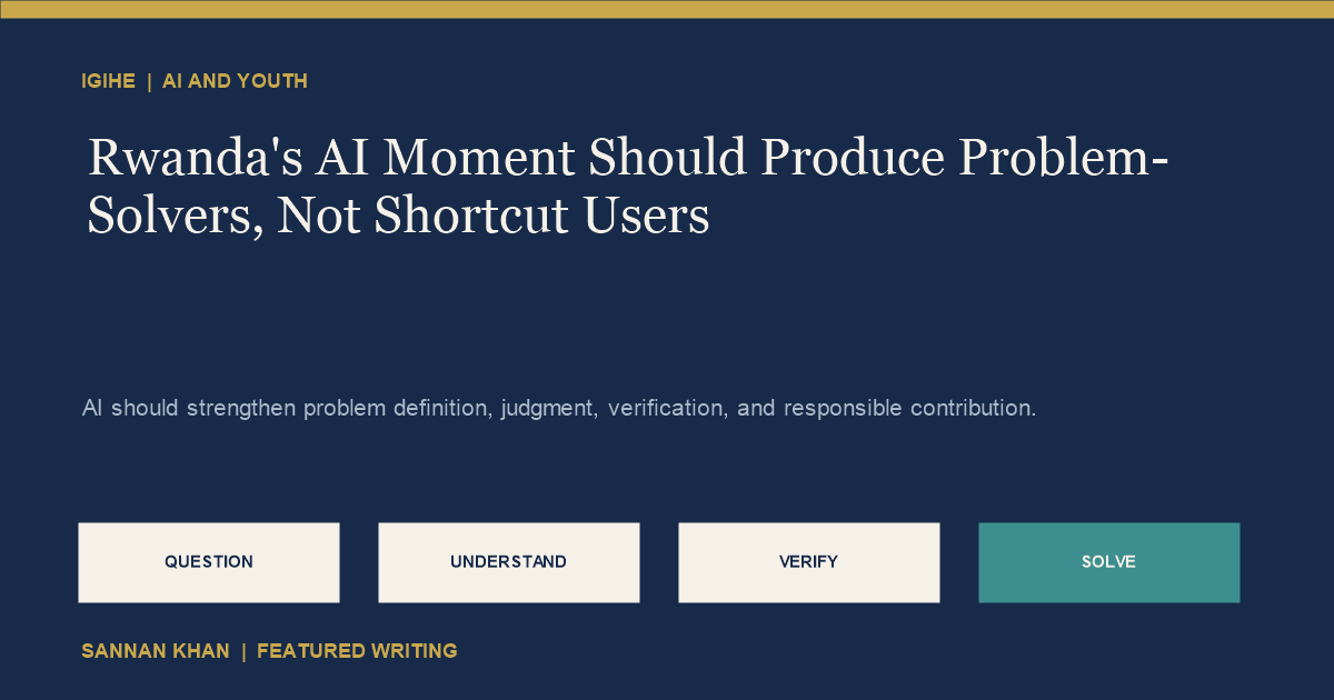 AI should strengthen problem definition, judgment, verification, and responsible contribution.